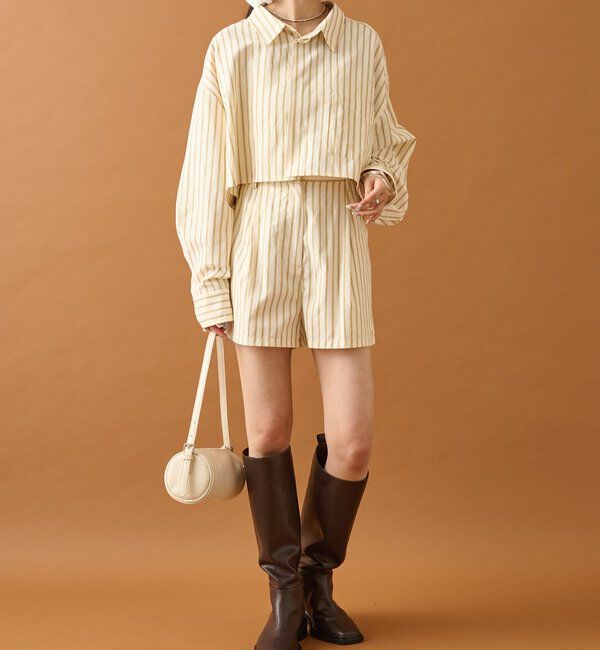  「ストライプショートシャツ」|シャツ・ブラウス|