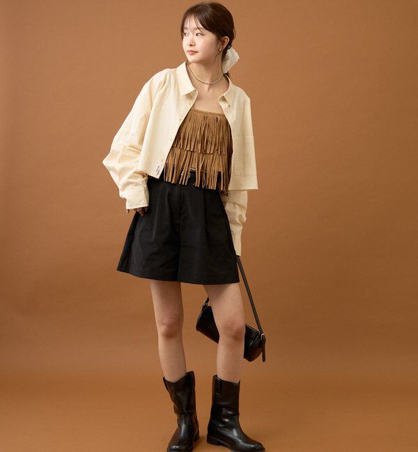  「ストライプショートシャツ」|シャツ・ブラウス|