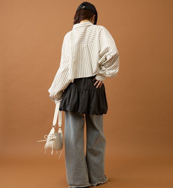  「ストライプショートシャツ」|シャツ・ブラウス|