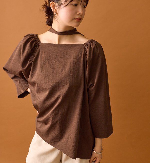  「チョーカーリボンパフブラウス」|シャツ・ブラウス|