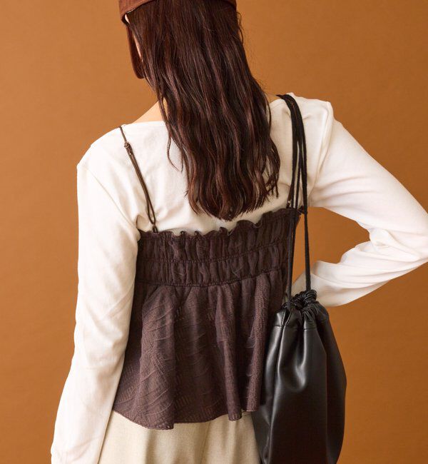  「【4色展開/レイヤードスタイル】チュールチェックビスチェ」|シャツ・ブラウス|