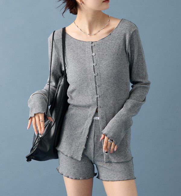 「起毛リブボタンカーディガン」|Tシャツ・カットソー|