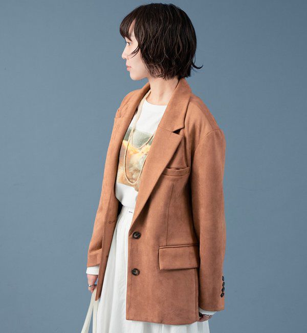  「フェイクスウェードジャケット」|テーラードジャケット|