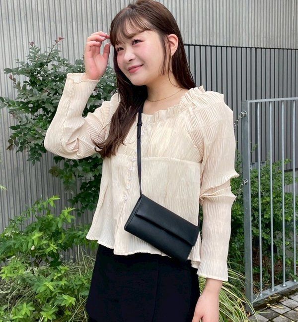  「【@__misa__03企画】シャーリングブラウス」|シャツ・ブラウス|ベージュ