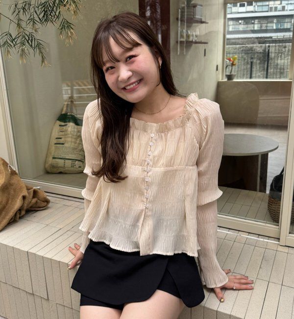  「【@__misa__03企画】シャーリングブラウス」|シャツ・ブラウス|