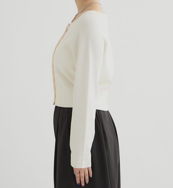  「クリアボタン カーディガン」|カーディガン|