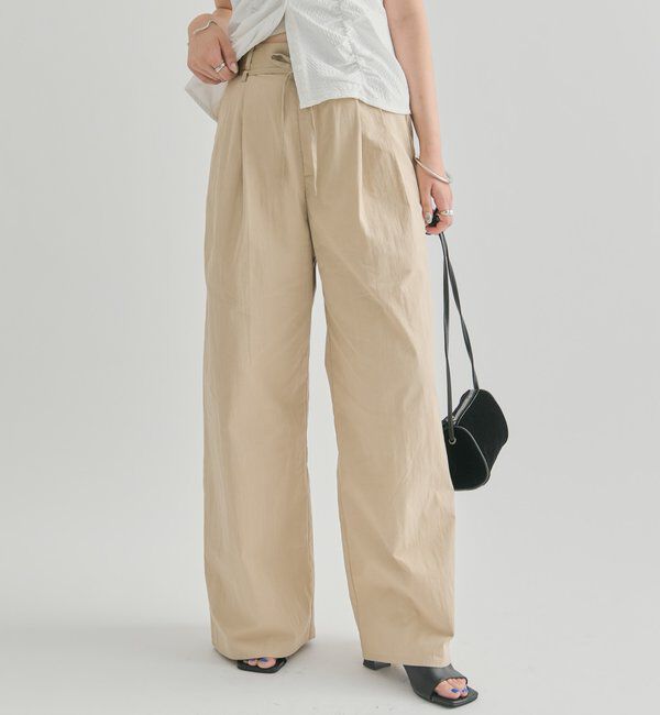  「サテンベルトパンツ」|チノ|