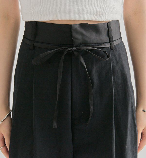  「サテンベルトパンツ」|チノ|