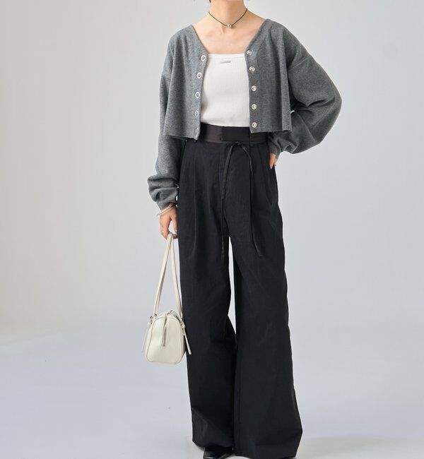  「サテンベルトパンツ」|チノ|