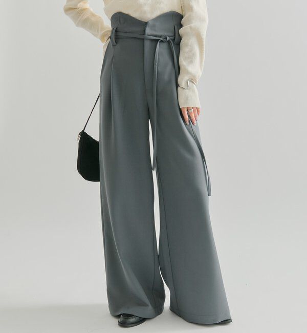  「ウェーブベルトスラックス」|チノ|グレー