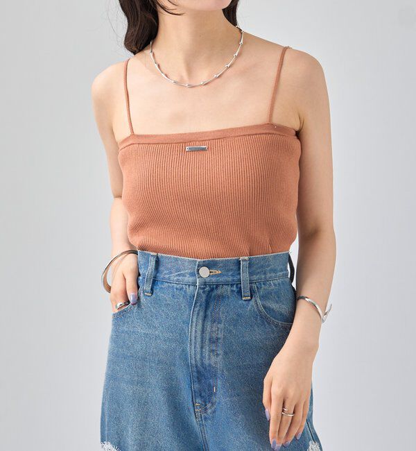  「パット付き ニットキャミソール」|キャミソール|