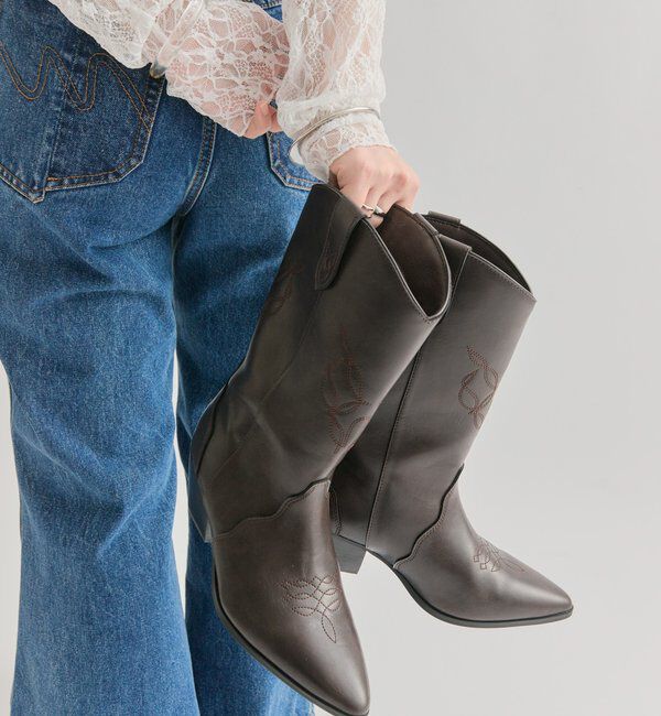  「ウエスタンブーツ」|ロングブーツ|