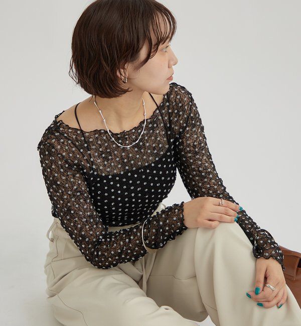  「ドットレースプルオーバー」|Tシャツ・カットソー|