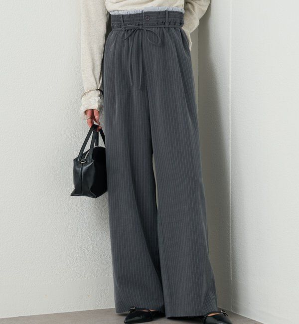  「Wベルトパンツ」|チノ|グレー