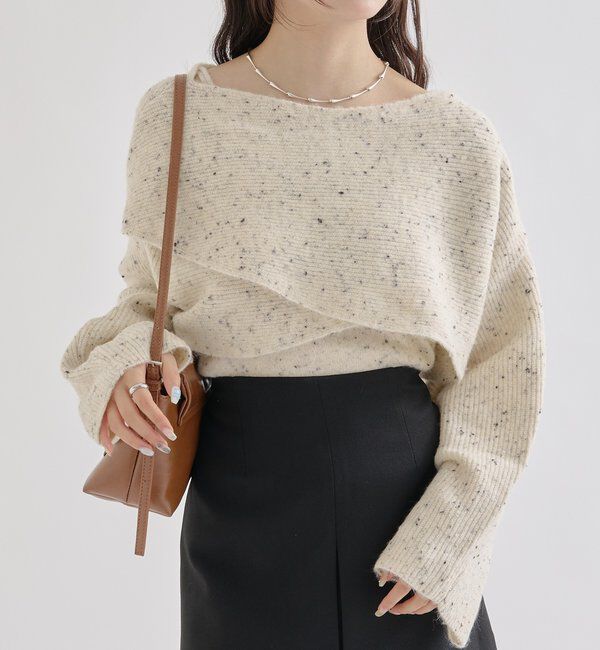  「クロスニットスリットキャミSET」|ニット・セーター|