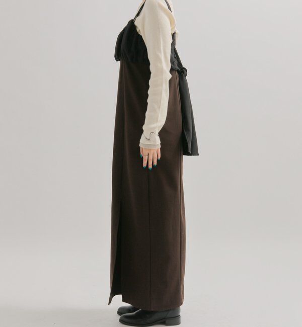  「ギャザービスチェSETワンピース」|ワンピース|