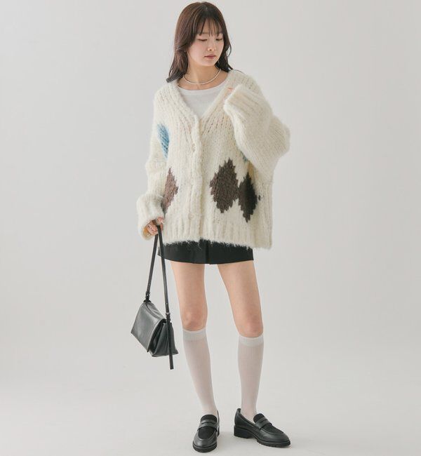  「ダイヤニットカーディガン」|カーディガン|