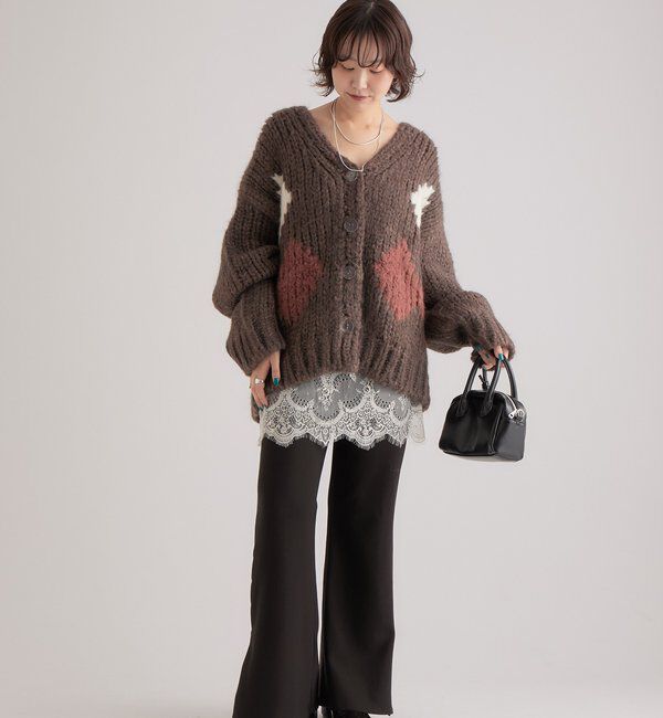  「ダイヤニットカーディガン」|カーディガン|