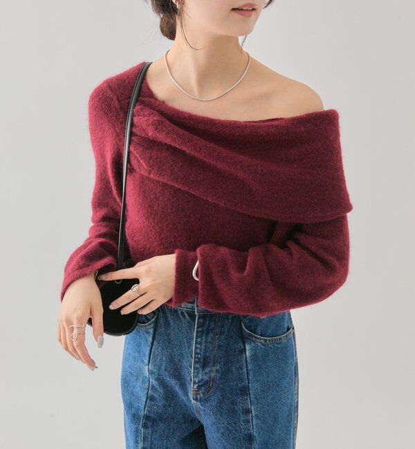  「ワンショルデザインニット」|ニット・セーター|