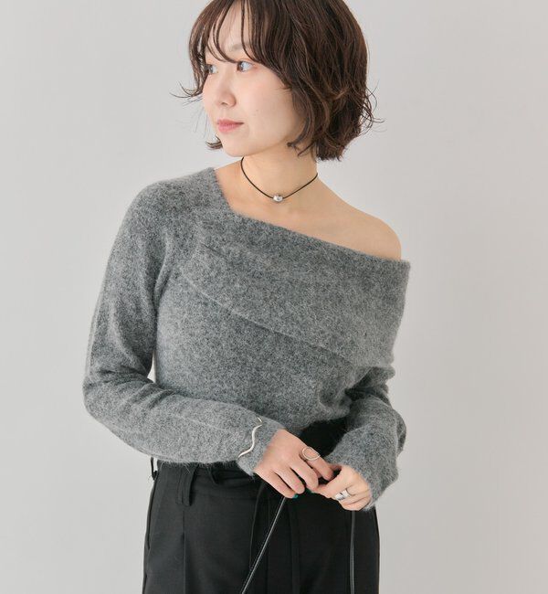  「ワンショルデザインニット」|ニット・セーター|