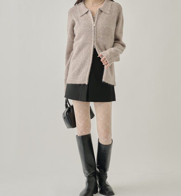  「ビスチェ付き ダブルＺＩＰカーディガン」|カーディガン|