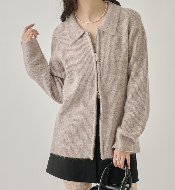  「ビスチェ付き ダブルＺＩＰカーディガン」|カーディガン|