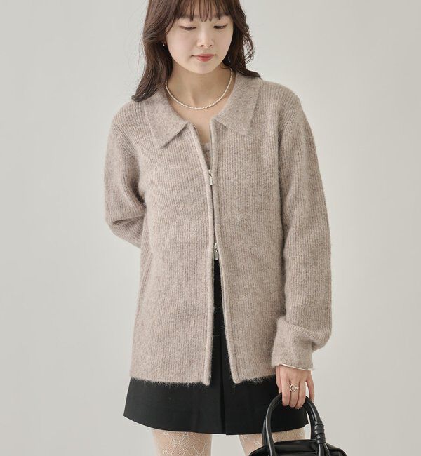  「ビスチェ付き ダブルＺＩＰカーディガン」|カーディガン|