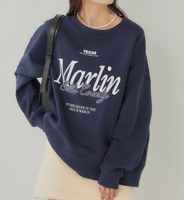  「裏起毛ロゴスウェット」|パーカー|ネイビー