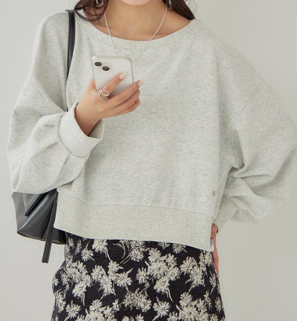  「袖ボリューム ショートスウェット」|Tシャツ・カットソー|