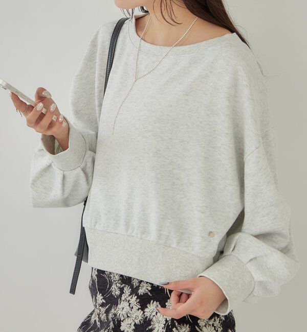  「袖ボリューム ショートスウェット」|Tシャツ・カットソー|
