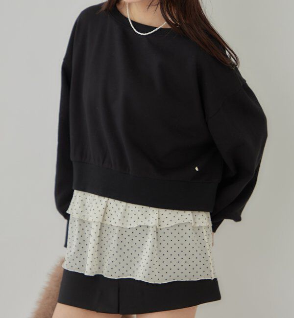  「袖ボリューム ショートスウェット」|Tシャツ・カットソー|