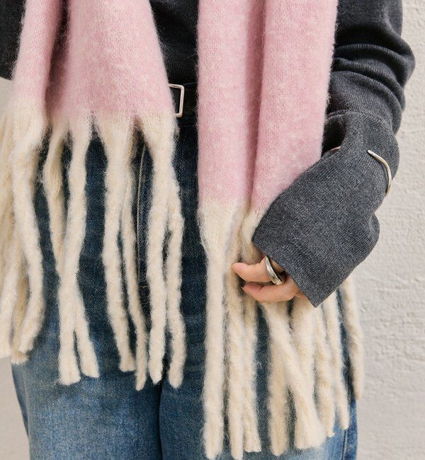  「カラーフリンジストール」|ストール|