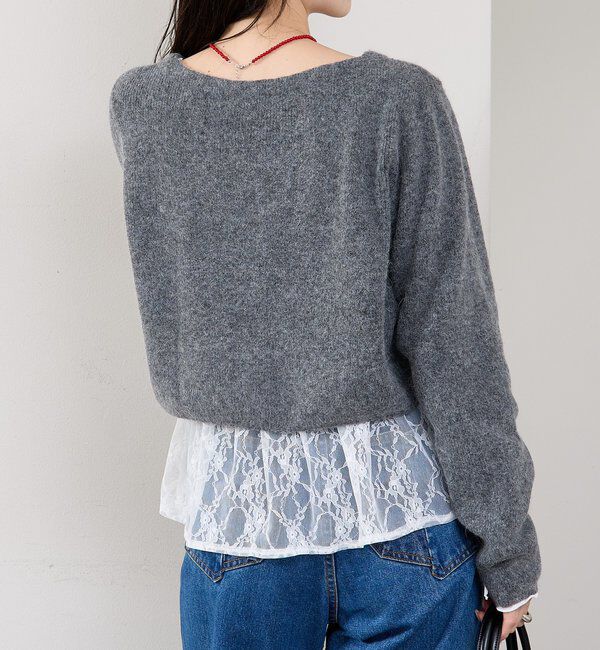  「レースドッキングロンT」|Tシャツ・カットソー|