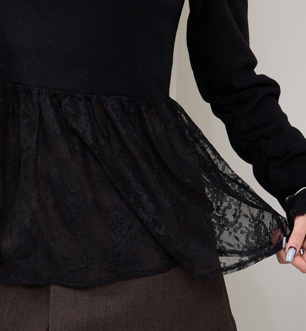  「レースドッキングロンT」|Tシャツ・カットソー|