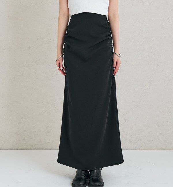  「サイドギャザータックスカート」|スカート|