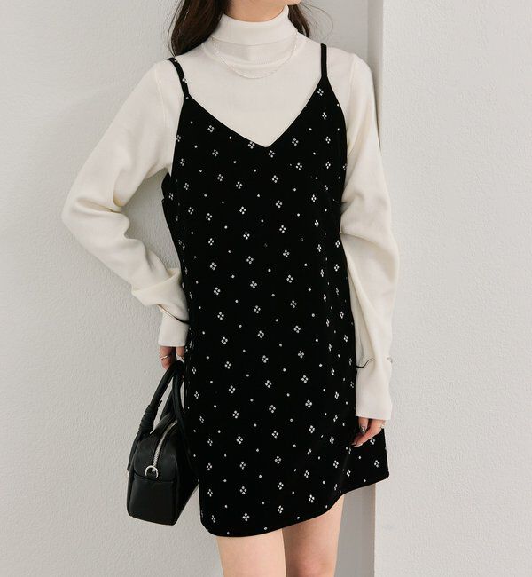  「シャイニーベロアミニキャミワンピース」|ワンピース|