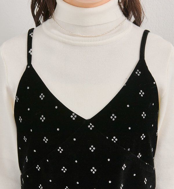  「シャイニーベロアミニキャミワンピース」|ワンピース|