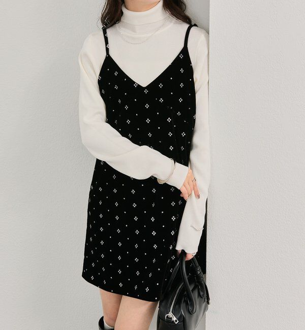  「シャイニーベロアミニキャミワンピース」|ワンピース|