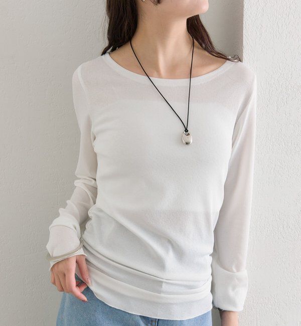  「裾ギャザーシアーロンＴ」|Tシャツ・カットソー|