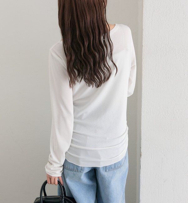  「裾ギャザーシアーロンＴ」|Tシャツ・カットソー|