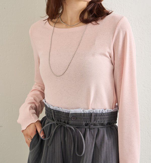  「裾ギャザーシアーロンＴ」|Tシャツ・カットソー|