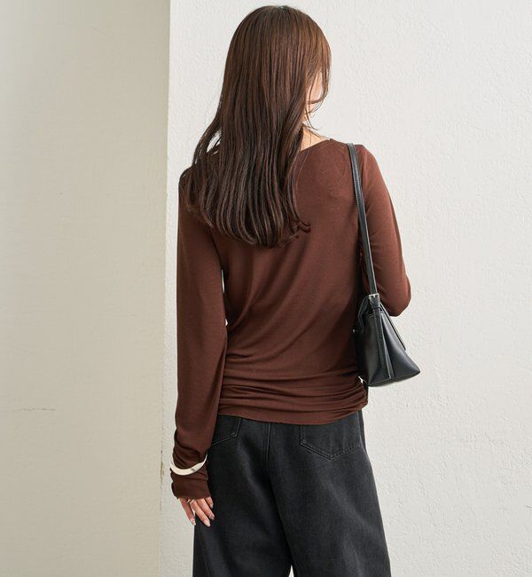  「裾ギャザーシアーロンＴ」|Tシャツ・カットソー|