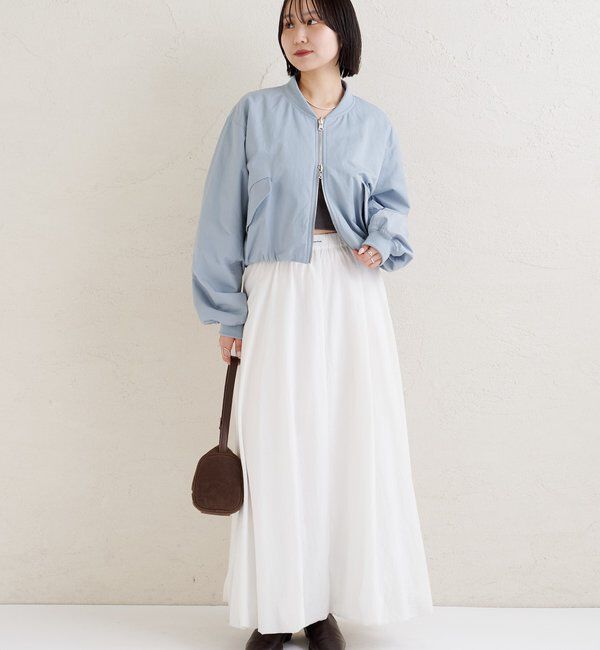  「サテンショートブルゾン」|ブルゾン・スタジャン|