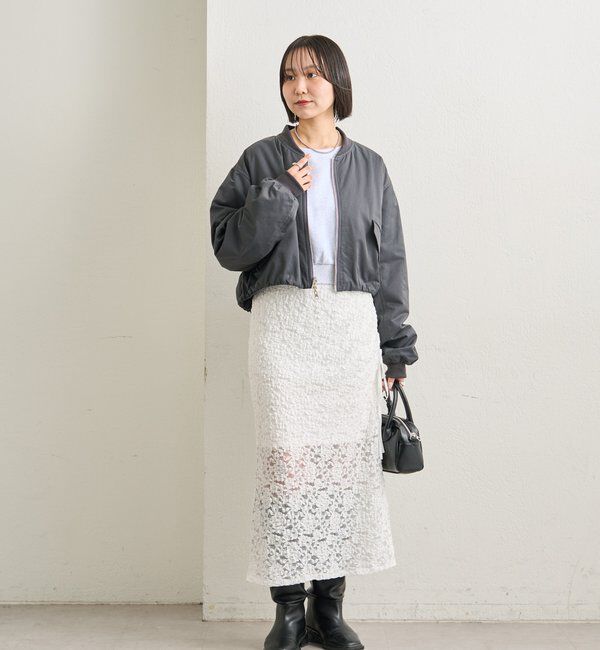  「サテンショートブルゾン」|ブルゾン・スタジャン|