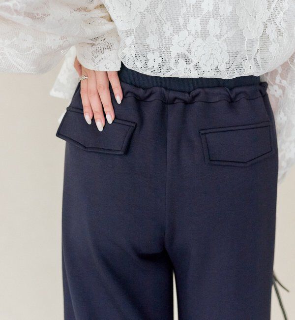  「裾ドロストスウェットパンツ」|チノ|