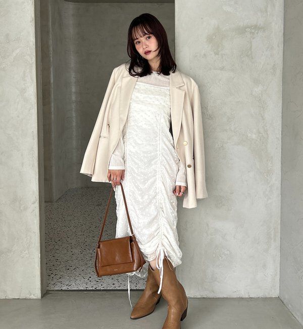  「【＠akane__11.1企画】ドロストフラワーキャミワンピース」|ワンピース|