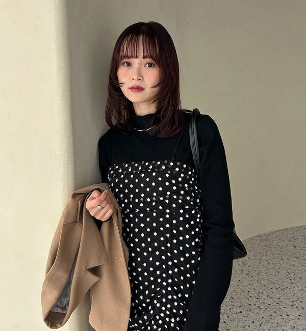  「【＠akane__11.1企画】ドロストフラワーキャミワンピース」|ワンピース|