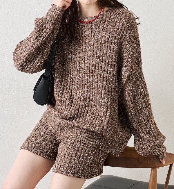  「スラブヤーンニットパンツ」|チノ|