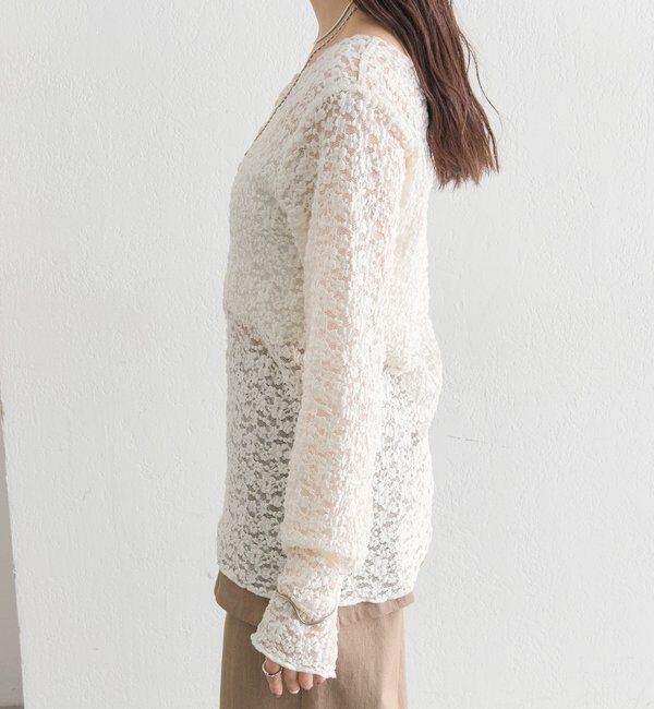  「フラワーカットレースカーディガン」|Tシャツ・カットソー|