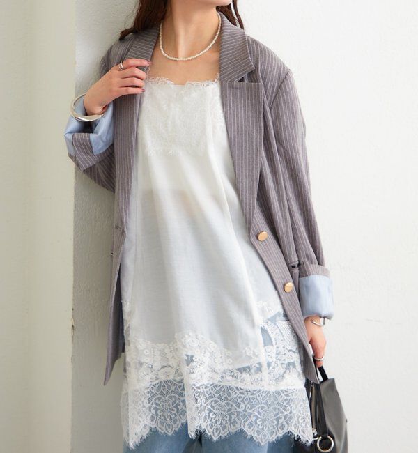  「レースパネルキャミチュニック」|シャツ・ブラウス|
